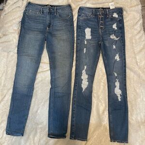Hollister high rise skinny jeans classic stretch size 3 regular waist 26 leg 30